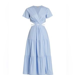 Moon River Cotton Cutout Midi- Dress